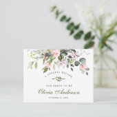 Eukalyptus-Brautparty-Rezept-Karte Postkarte (Stehend Vorderseite)