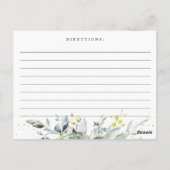 Eukalyptus-Brautparty-Rezept-Karte Postkarte (Rückseite)