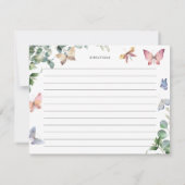 Eukalyptus-Brautparty-Rezeptorkarten Einladung (Rückseite)