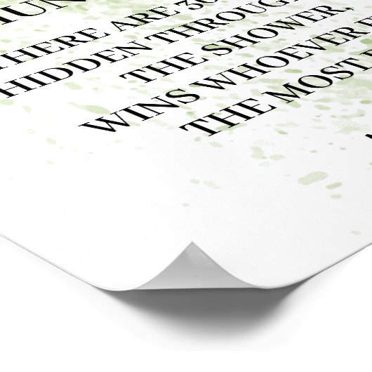 Eukalyptus-Brautparty-Rufzeichen Poster (Ecke)