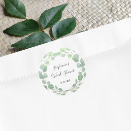 Eukalyptus-Brautparty Runder Aufkleber