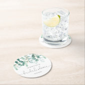 Eukalyptus-Brautparty Runder Pappuntersetzer (Vor Ort)