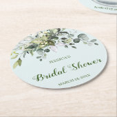 Eukalyptus-Brautparty-Rundpapier-Untersetzer Runder Pappuntersetzer (Angewinkelt)
