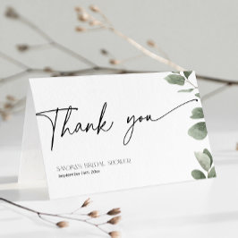 Eukalyptus Brautparty Sage Green Dankeskarte
