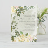 Eukalyptus-Brautparty Sage Green Einladung (Stehend Vorderseite)