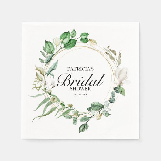 Eukalyptus-Brautparty Serviette (Vorderseite)