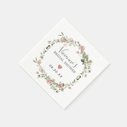 Eukalyptus-Brautparty Serviette (Ecke)