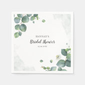 Eukalyptus-Brautparty Serviette (Vorderseite)