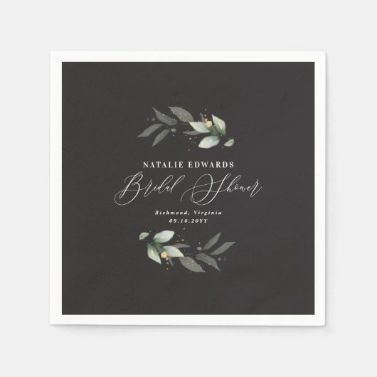 Eukalyptus-Brautparty Serviette (Vorderseite)