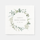 Eukalyptus-Brautparty Serviette (Vorderseite)