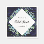 Eukalyptus-Brautparty Serviette (Vorderseite)