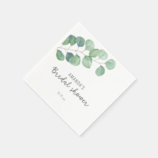 Eukalyptus-Brautparty Serviette (Ecke)