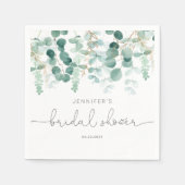 Eukalyptus-Brautparty Servietten (Vorderseite)