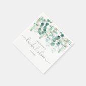 Eukalyptus-Brautparty Servietten (Ecke)