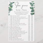 Eukalyptus - Brautparty-Spiel (Vorderseite)