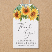 Eukalyptus-Brautparty Sunflower Geschenkanhänger