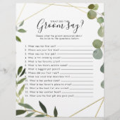 Eukalyptus-Brautparty Was hat der Groom gesagt? (Vorderseite)