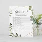 Eukalyptus-Brautparty Was hat der Groom gesagt? (Stehend Vorderseite)