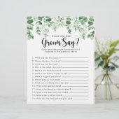 Eukalyptus-Brautparty Was hat der Groom gesagt? (Stehend Vorderseite)