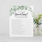 Eukalyptus-Brautparty Was hat der Groom gesagt? (Stehend Vorderseite)