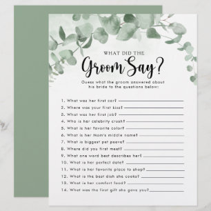 Eukalyptus-Brautparty Was hat der Groom gesagt?