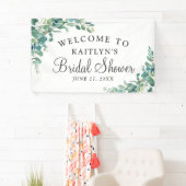 Eukalyptus-Brautparty Watercolor - Willkommen Banner (Insitu)