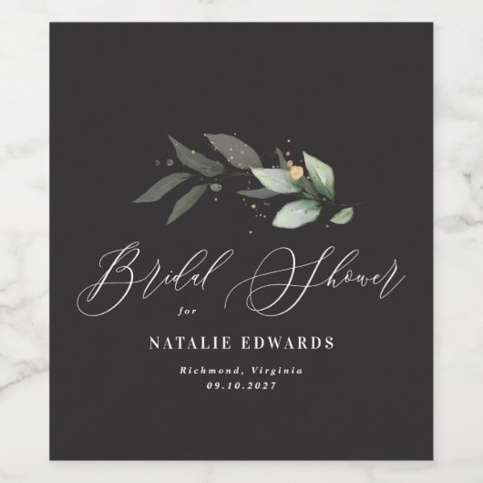 Eukalyptus-Brautparty Weinetikett (Einzelnes Label)