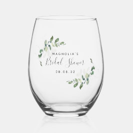 Eukalyptus-Brautparty Weinglas Ohne Stiel