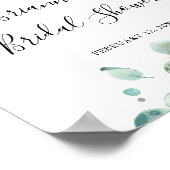 Eukalyptus-Brautparty - Willkommen Poster (Ecke)