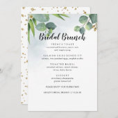 Eukalyptus Bridal Brunch Menü Menükarte (Vorne/Hinten)