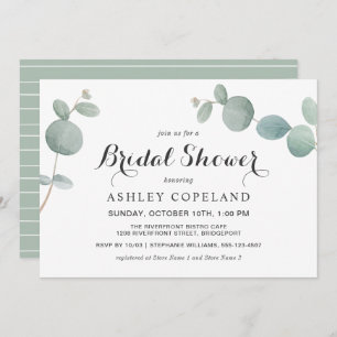 Eukalyptus Bridal Dusche Aquarell Einladung