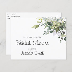 Eukalyptus Bridal Dusche Einladung Postkarte