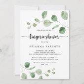 Eukalyptus Bridal Lingerie Dusche Einladung (Vorderseite)