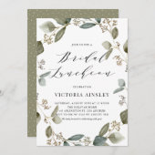 Eukalyptus Bridal Luncheon Einladung (Vorne/Hinten)