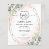 Eukalyptus Bridal Tea Party Einladung (Vorderseite)