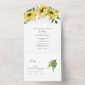 Eukalyptus-Bride-Eltern Hochzeit All In One Einladung (Innen Boden)