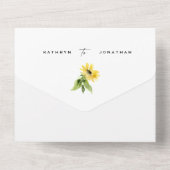 Eukalyptus-Bride-Eltern Hochzeit All In One Einladung (Rückseite)