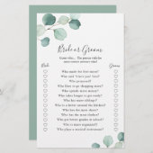 Eukalyptus Bride Groom Spiel Rustikales Brautparty (Vorne/Hinten)