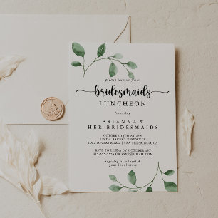 Eukalyptus Bridesmaids Dusche Luncheon Einladung