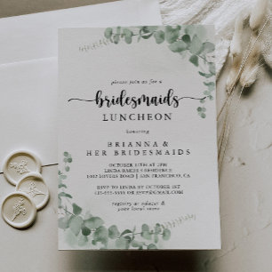 Eukalyptus Bridesmaids Luncheon Dusche Einladung