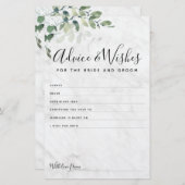 Eukalyptus Brie and Groom Advice wünscht Card (Vorne/Hinten)