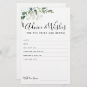 Eukalyptus Brie and Groom Advice wünscht Card (Vorne/Hinten)