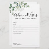 Eukalyptus Brie and Groom Advice wünscht Card (Vorne/Hinten)