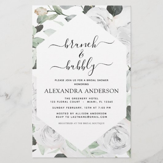 Eukalyptus Brunch & Bubbly Brautparty (Vorderseite)