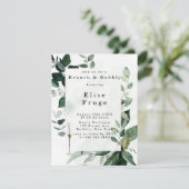 Eukalyptus Brunch & Bubbly Einladung (Stehend Vorderseite)