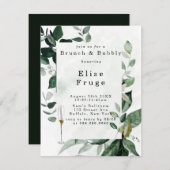 Eukalyptus Brunch & Bubbly Einladung (Vorne/Hinten)