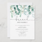 Eukalyptus Brunch und Blase-Einladung Einladung (Vorderseite)