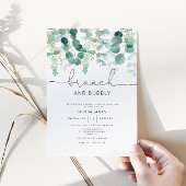 Eukalyptus Brunch und Blase-Einladung Einladung