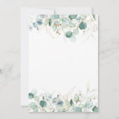 Eukalyptus Brunch und Bubbly Brautparty Einladung (Rückseite)