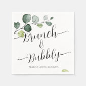 Eukalyptus Brunch und Bubbly Brautparty Napkins Serviette (Vorderseite)